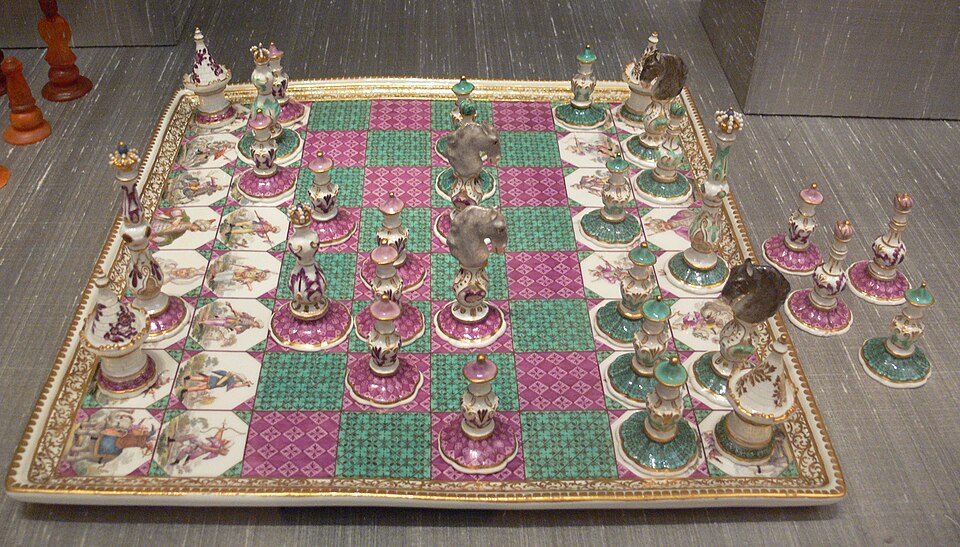 Meissen chess board by Kaendler
