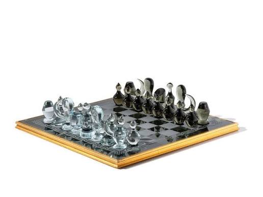 Murano glass chess pieces