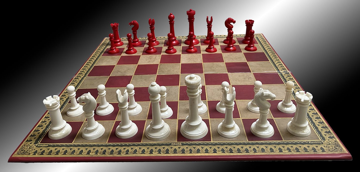 Northern Upright bone chess set