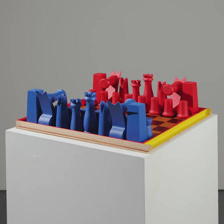 Alexander Calder chess set detail