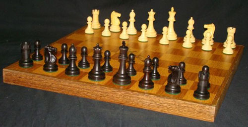 Fischer-Spassky World Championship set detail
