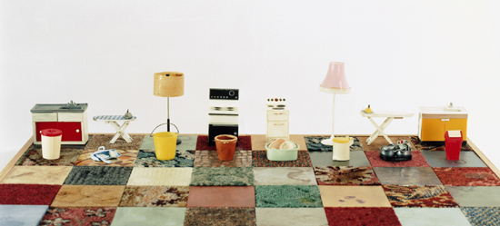 Rachel Whiteread chess set detail — kitchen pieces