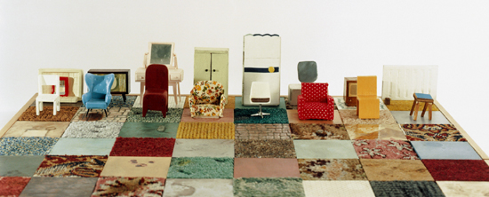 Rachel Whiteread chess set — living room pieces