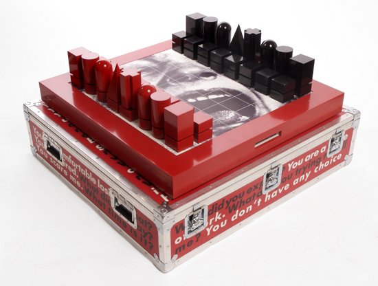 Barbara Kruger chess set