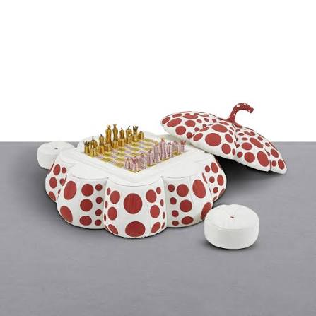 Yayoi Kusama chess set detail