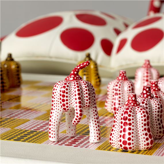 Yayoi Kusama chess pieces