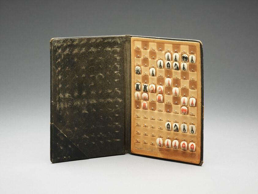 Marcel Duchamp pocket chess set